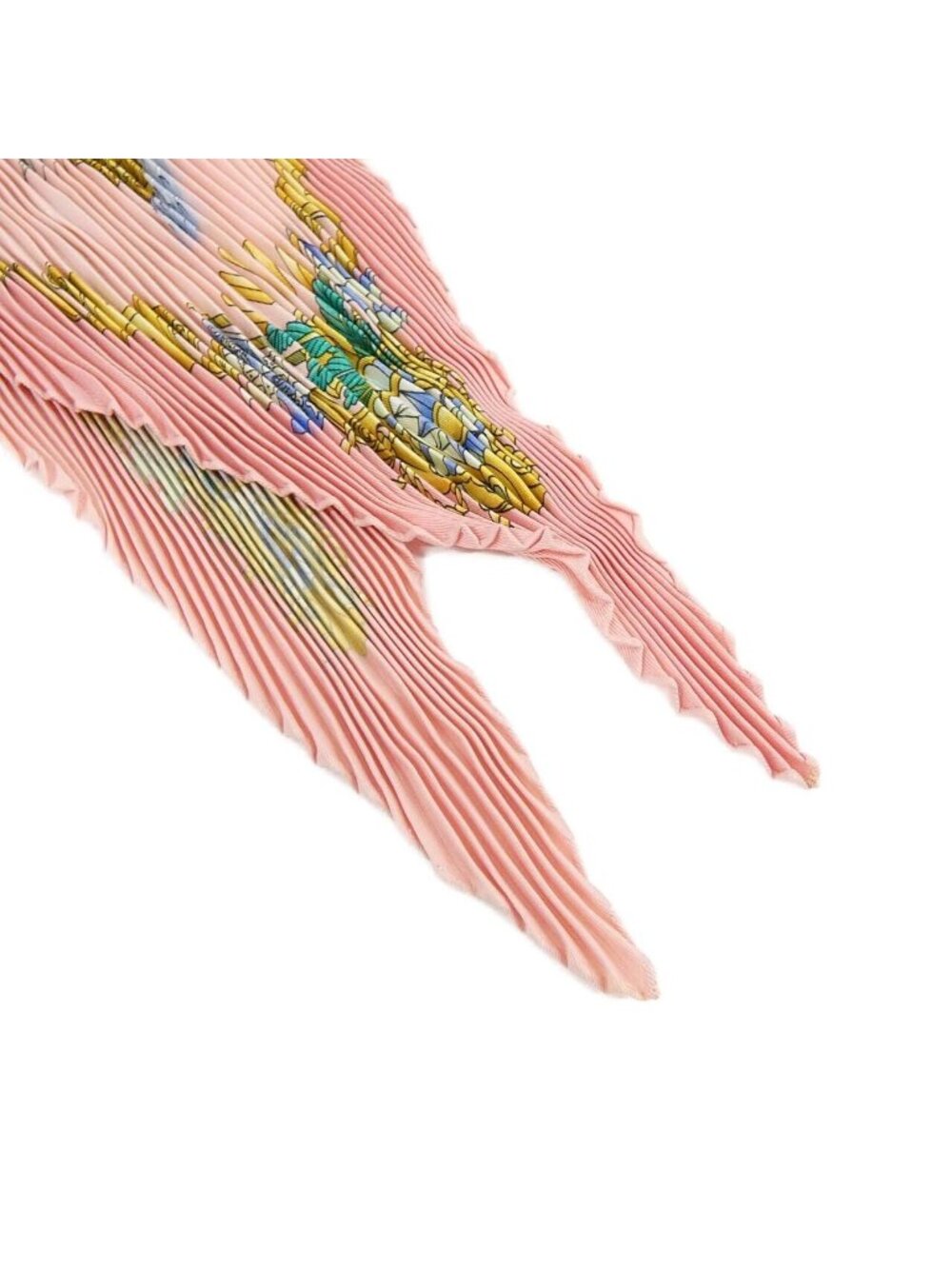 Hermes Pleated Scarf Pink - Picture 2 of 7